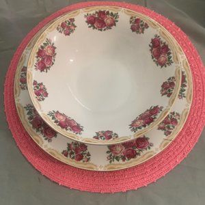 faberware Sydney  Rose Prinr 4092 dinner platter large bowl